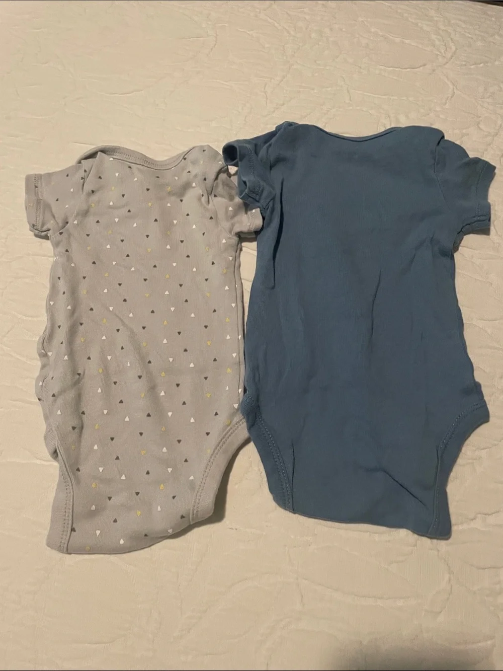 Carter's Baby Blue Mix Short-Sleeve Bodysuit Set